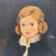 Portrait boy oil on canvas De la Rocha