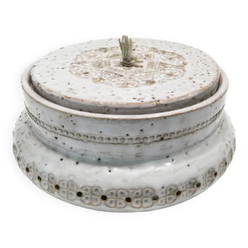 Rare boîte ou bonbonnière en céramique par Aldo Londi pour Bitossi 1960.