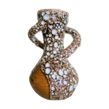 Vase Vallauris vintage brown-white