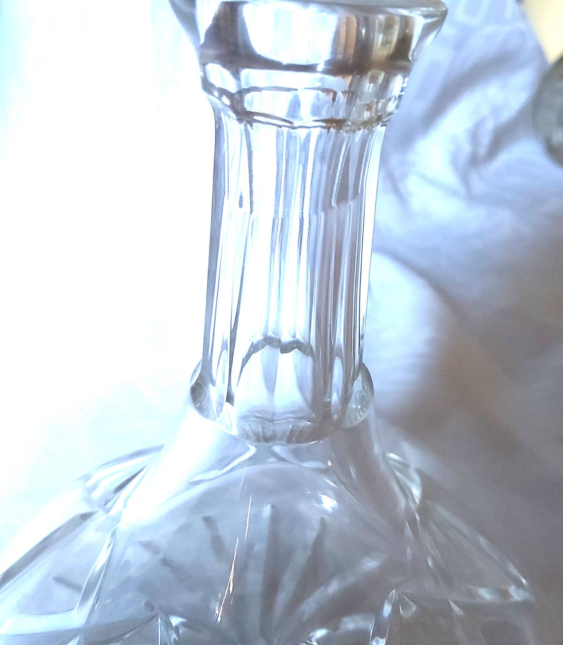 Cut crystal carafe with beautiful stopper