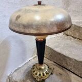 Vintage Art Deco Table Lamp – Copper, Brass & Bakelite – Mushroom Shade – 1920s