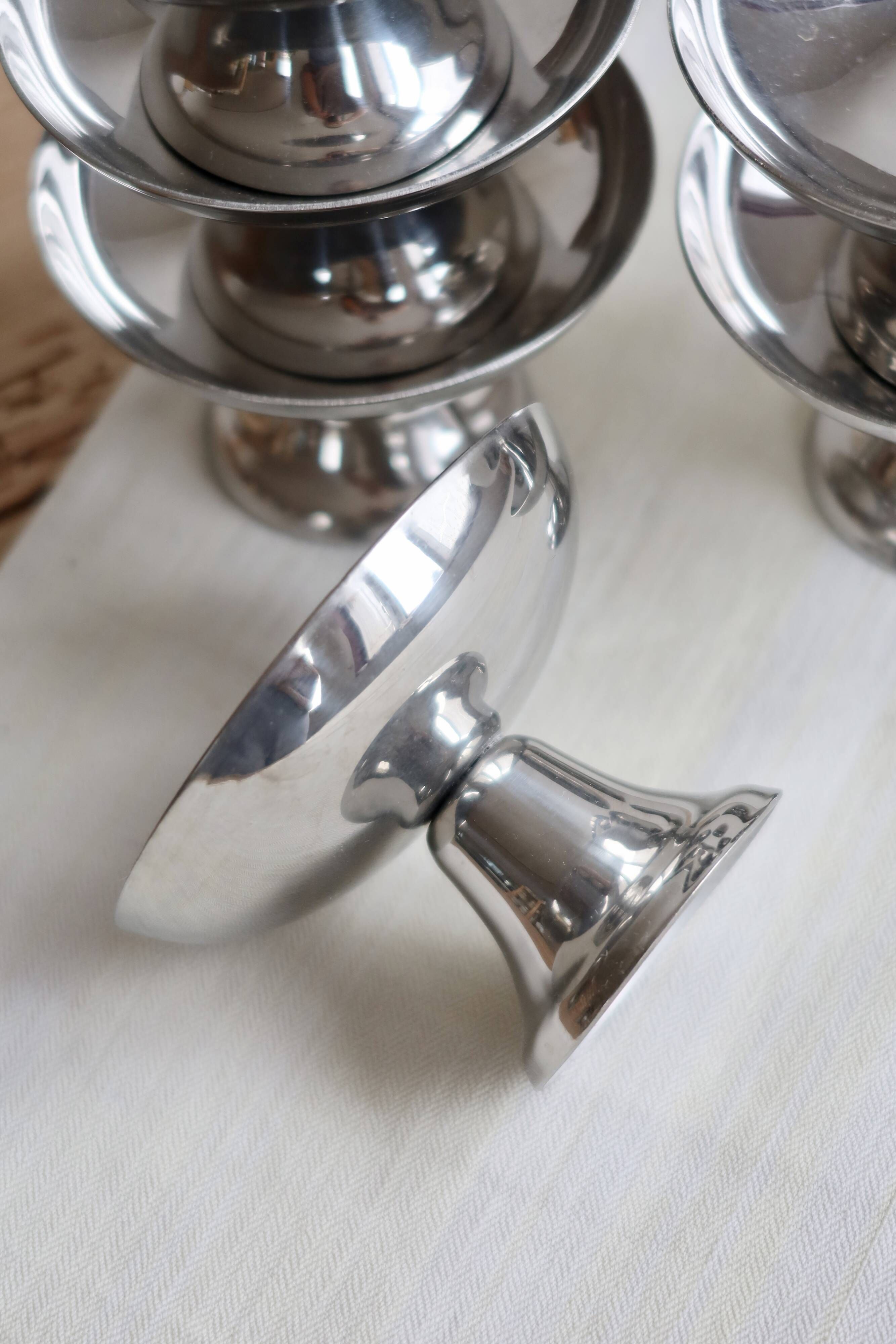 6 vintage ice cream bowls by Guy Degrenne