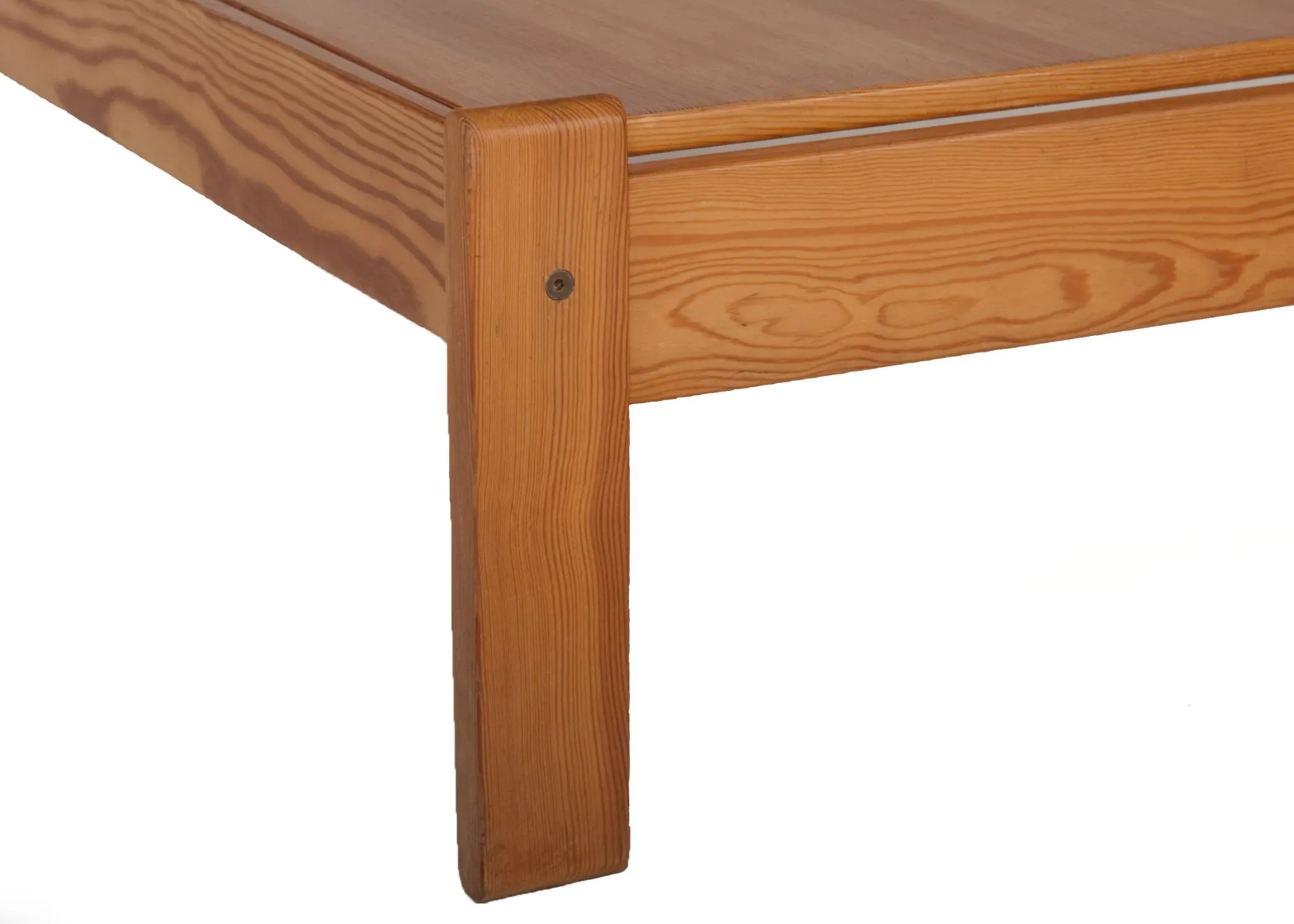 Table basse vintage en pin plateau amovible