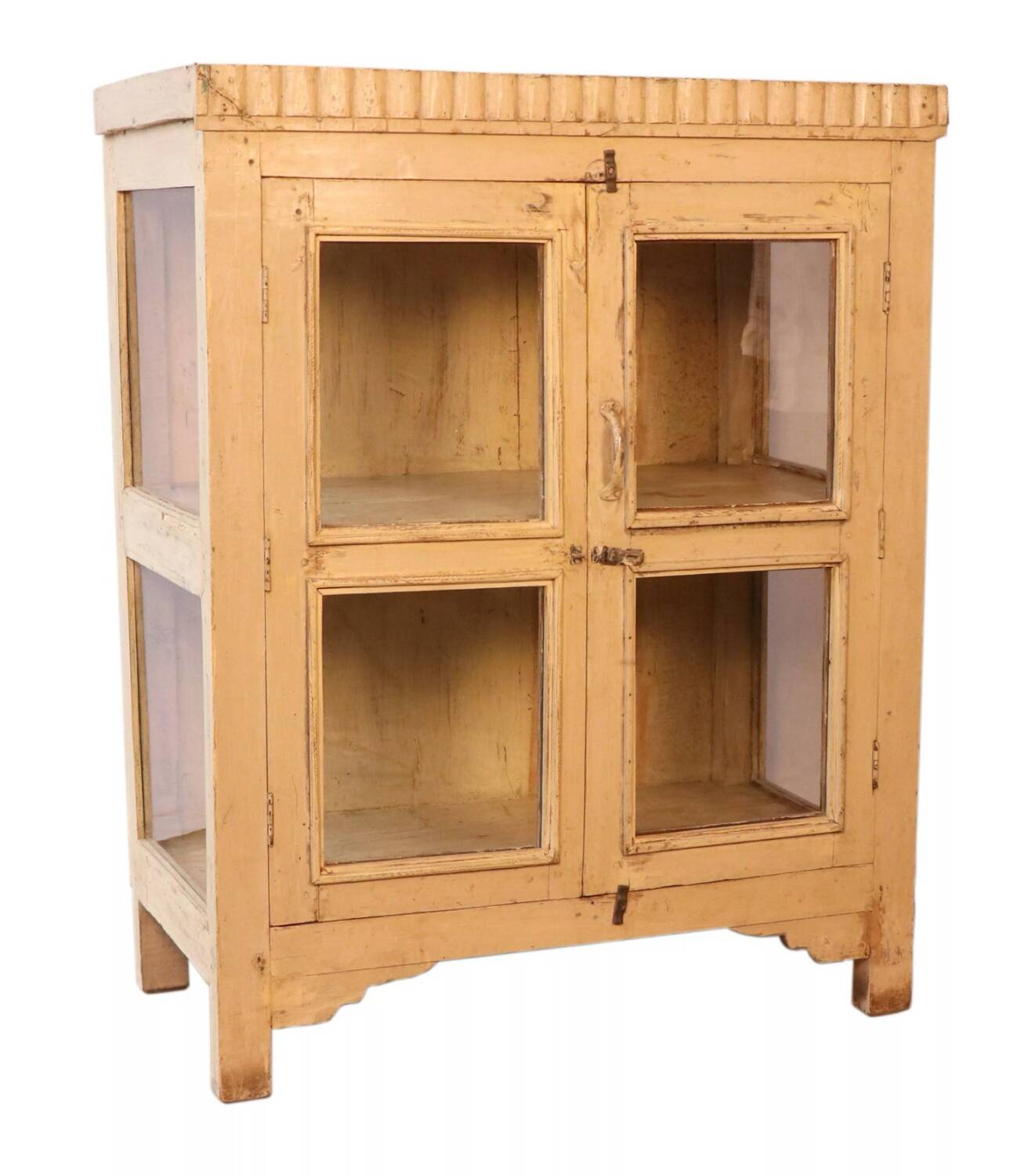 Art Deco cabinet in original ecru patinated Burmese teak.