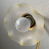 Pair of vintage 80s flower lamps