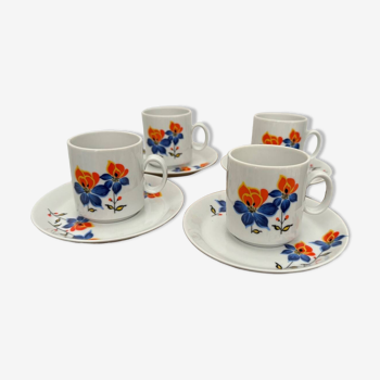 Lot 4 tasses winterling bavaria porcelaine vintage en parfait etat