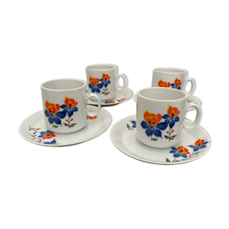 Lot 4 tasses winterling bavaria porcelaine vintage en parfait etat