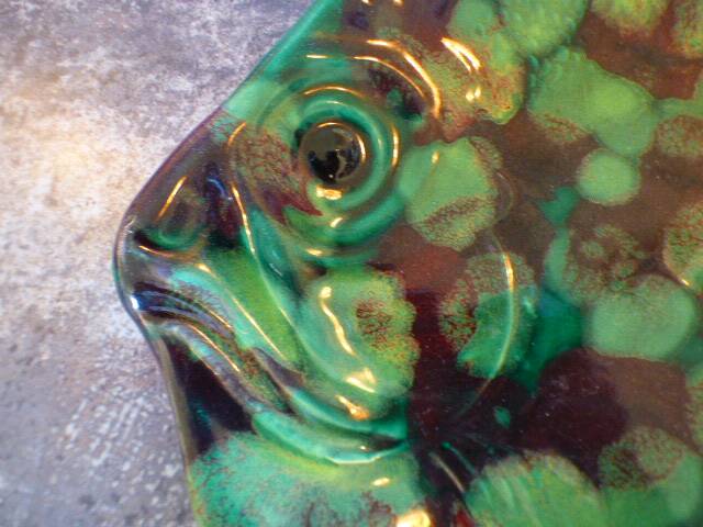 Vintage fish dish "Aetgina Vallauris,"