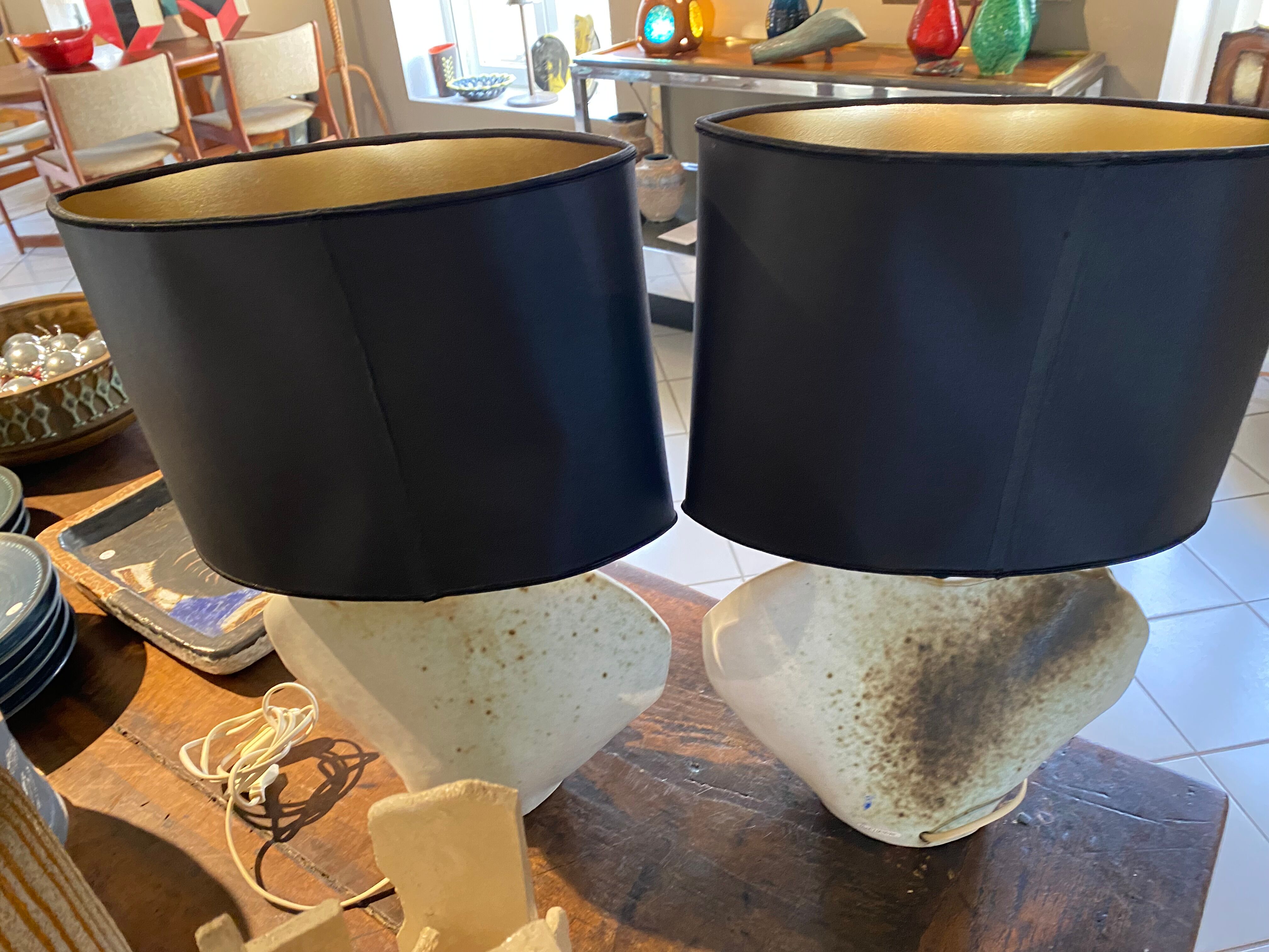 Pair of vintage porcelain lamps