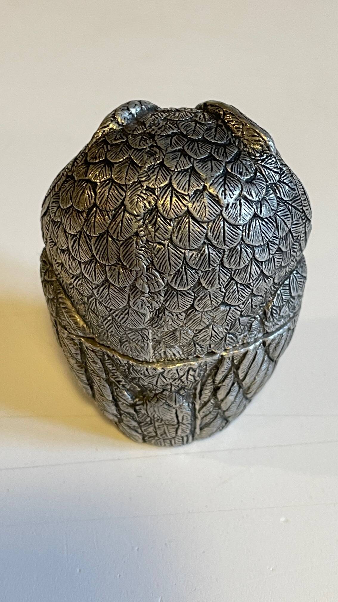 Pewter Owl Box by Etienne Sergent FRANCE