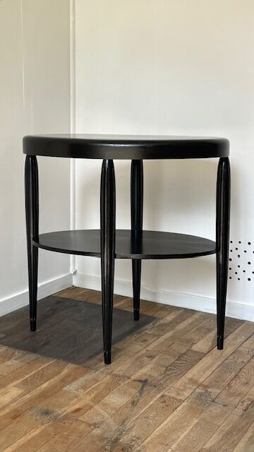 Gueridon console bois noir art déco