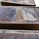 Antique solid cherry farmhouse table with 3 drawers and 2 pulls
