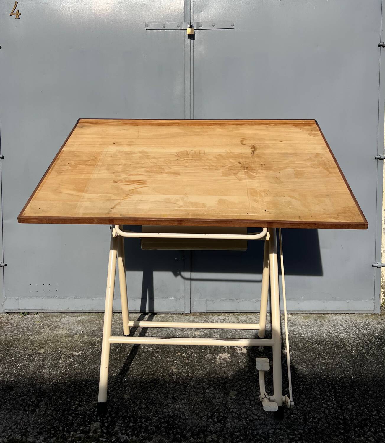 Table à dessin industrielle vintage Heliolithe