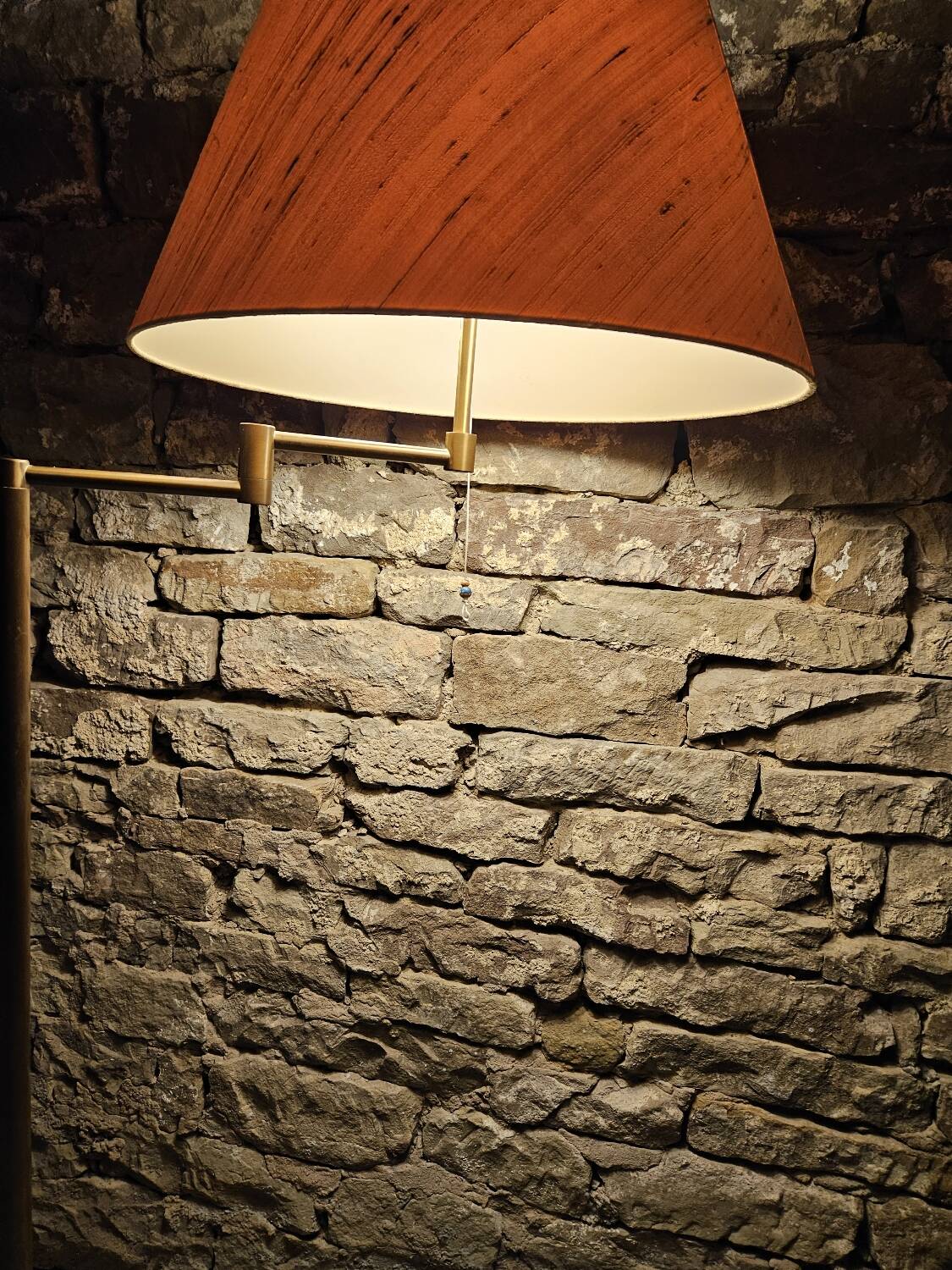 Brass Floor Lamp with Swivel Arm, Germany