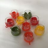 9-cup Vintage coffee cup set