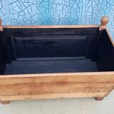Antique solid teak flower pot