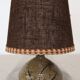 Vintage bedside lamp in glazed sandstone from the 50s/60s