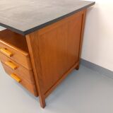 Vintage oak desk from the 1960s.