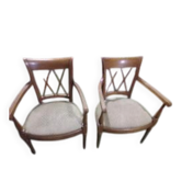 2 murisier armchairs and fabrics