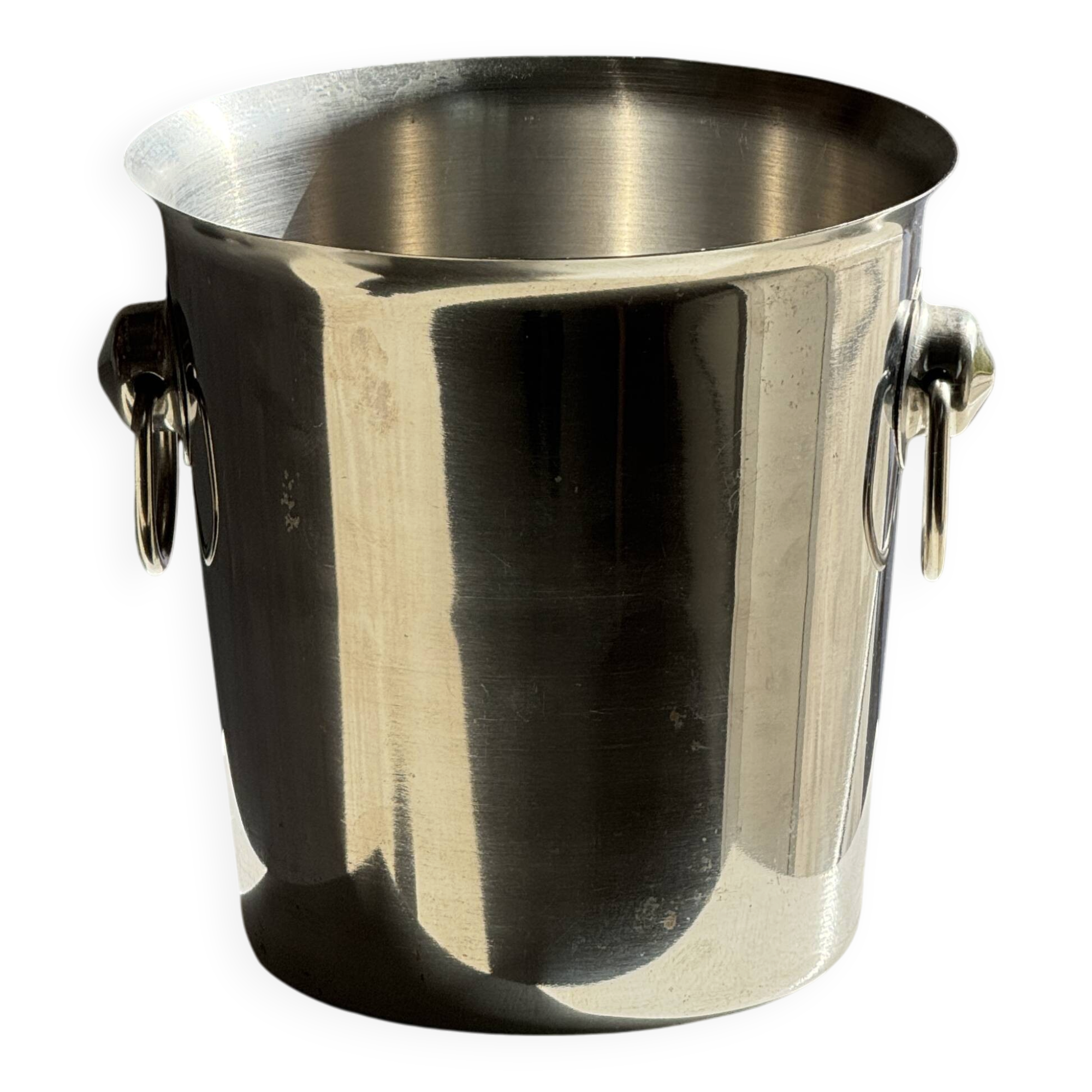 Stainless steel champagne and wine bucket with handle D19 H19