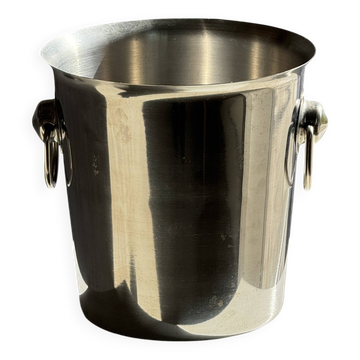 Stainless steel champagne and wine bucket with handle D19 H19
