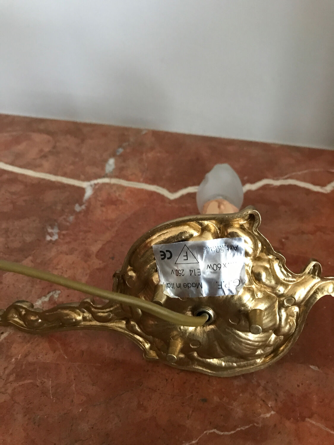 Table lamp, electrified candle holder