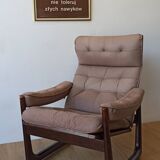 Genega Møbler leather armchair, Denmark, 1960s.