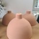 Coupelle lampadaire en terre cuite - suspension