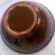 Salad bowl xl with green, blue and brown marbling