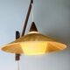 Wood And Sisal Wall Lamp By E.R. Nele For Temde Leuchten, Germany/Switzerland 1960S