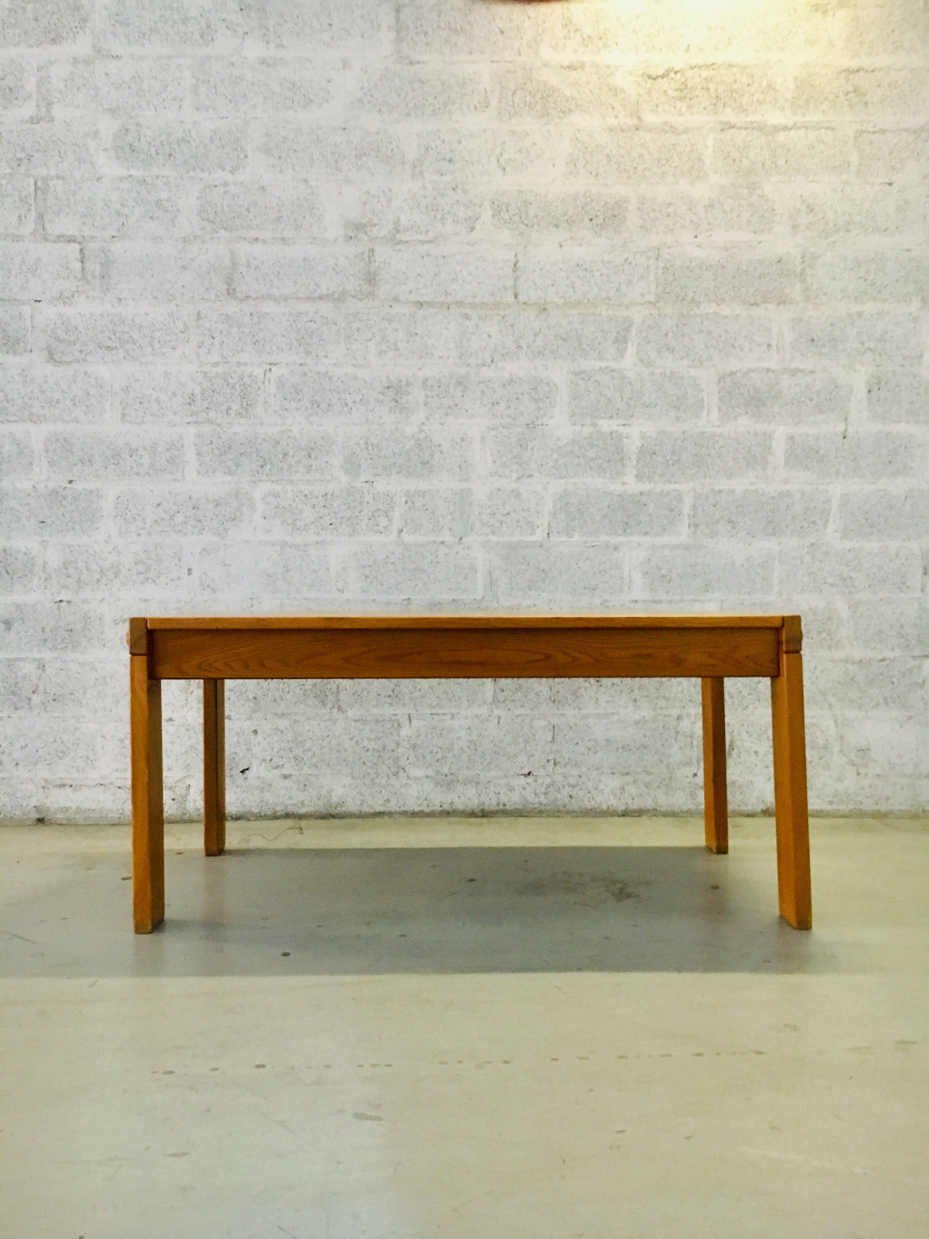 Solid elm dining table