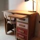 Children's desk in oak from the 60s and his chair
