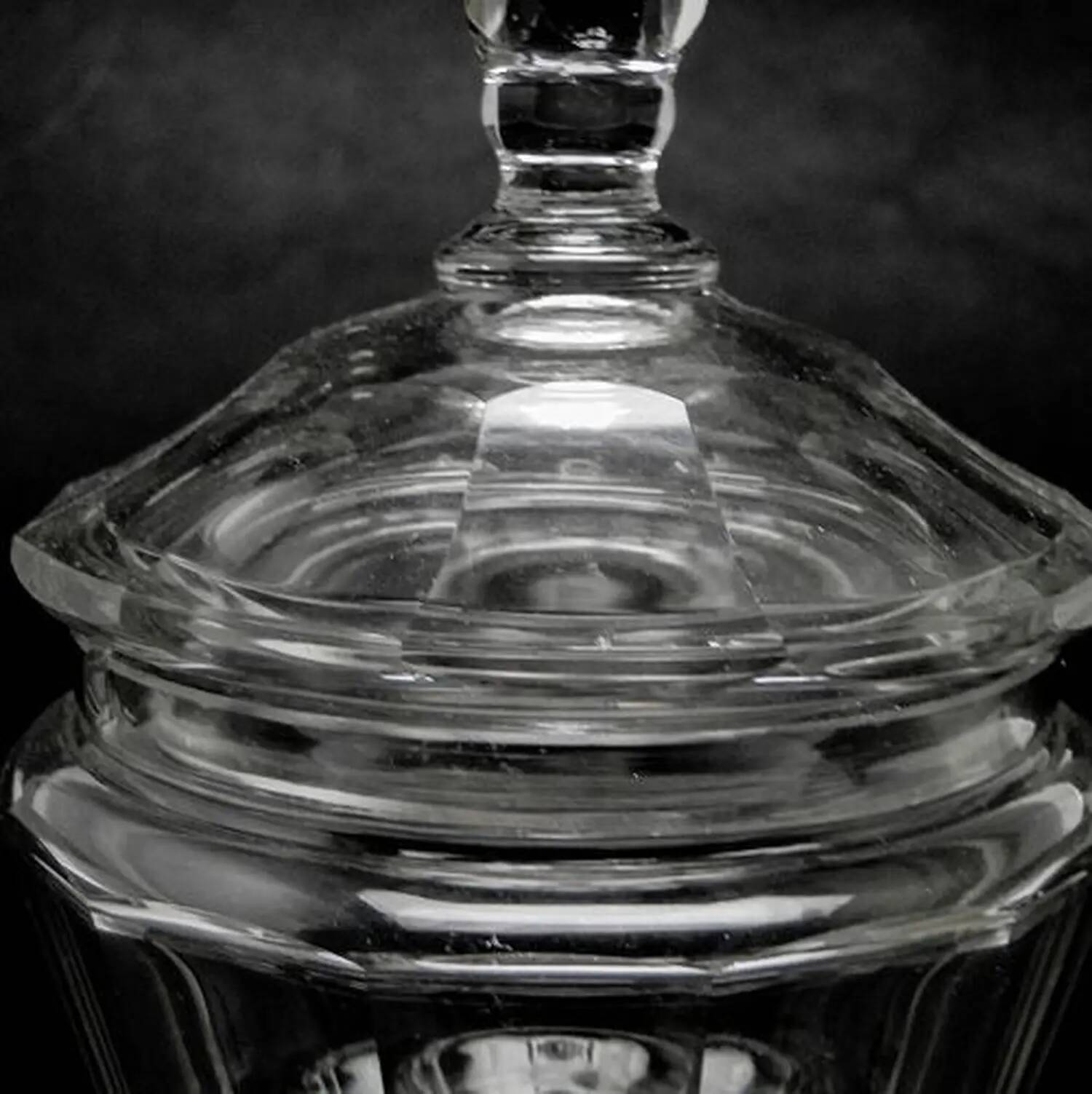 Art Deco bonbonniere, crystal, Moser, Czechoslovakia, 1930s
