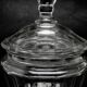 Art Deco bonbonniere, crystal, Moser, Czechoslovakia, 1930s