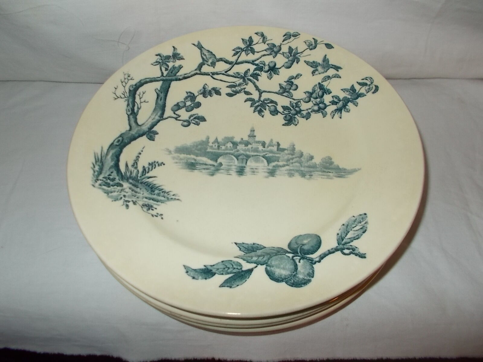 Lot of 8 flat plates iron earth Sce Maurice