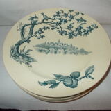 Lot of 8 flat plates iron earth Sce Maurice