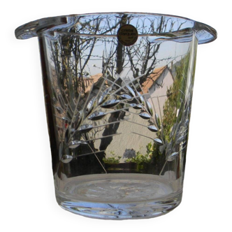 ARQUES crystal champagne bucket. Epi Fleury model.