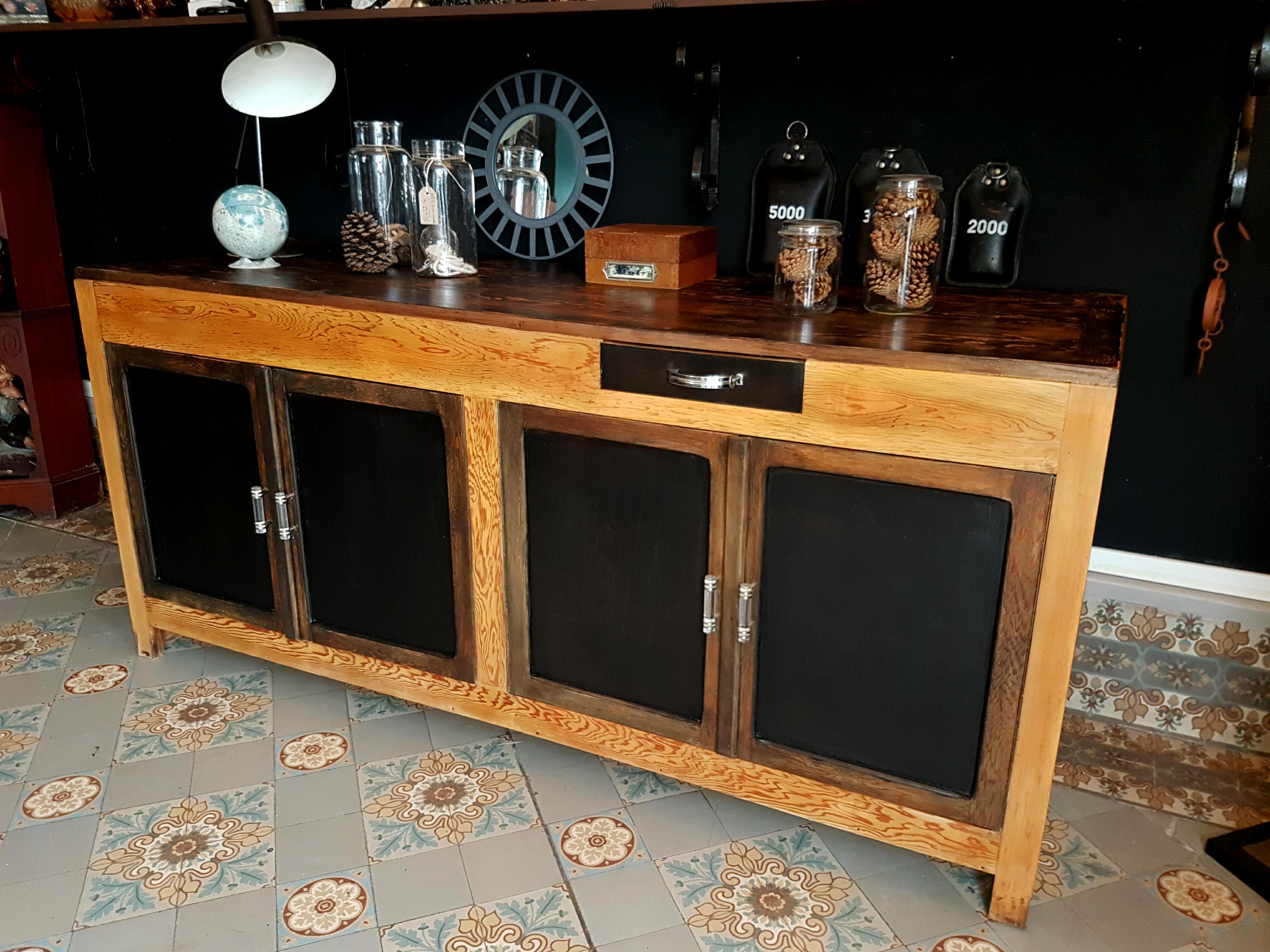 Ancien Buffet Meuble comptoir 2 faces Type Ilot.