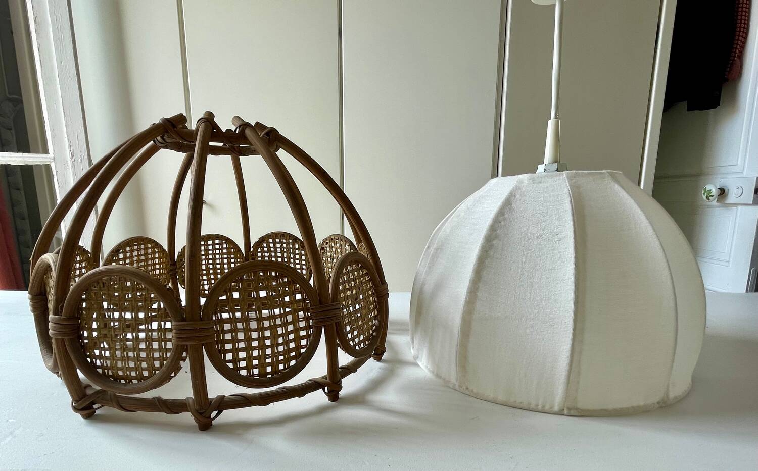 Bamboo and rattan suspension from the 60s/70s.