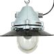 Aluminium and enameled bomb proof pendant lamp 70s