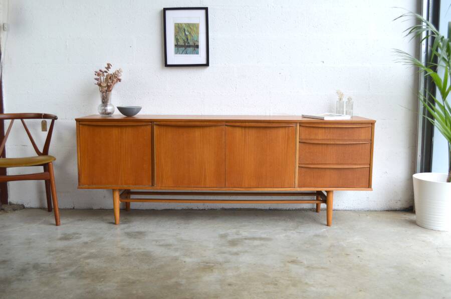 Scandinavian teak sideboard 198 cm