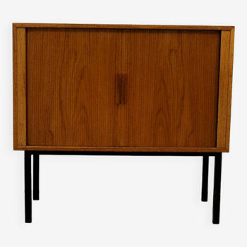 Vintage teak audio cabinet lps designed by kai kristiansen