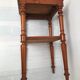 Guéridon table appoint en bois et osier vintage