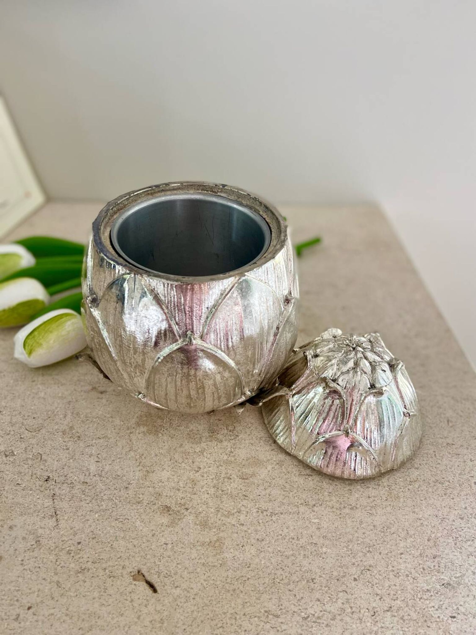 "Artichoke" ice bucket by Mauro Manetti for Fonderia Darte - circa