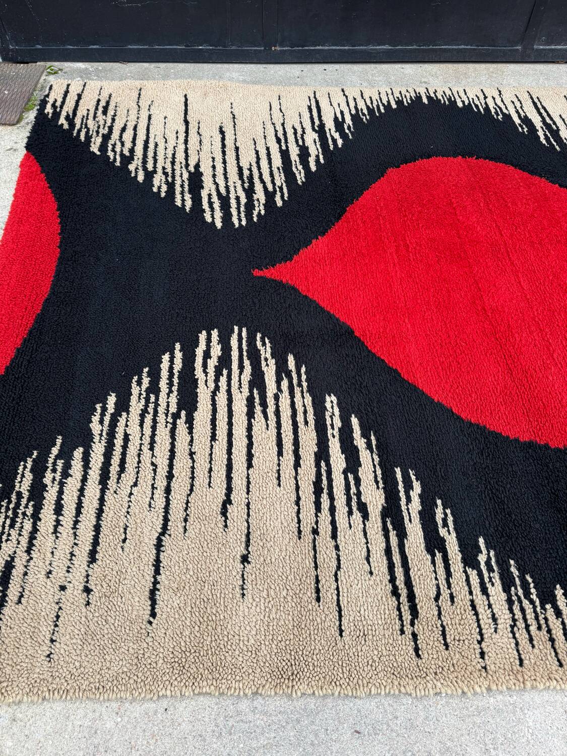 Scandinavian Rya rug, 1970s