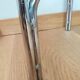 Console end table in chrome metal and smoked glass Space Age