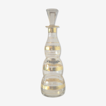 Liquor carafon with golden stripes