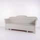 Antique storage bench – grey painted – pine wood – 1890s