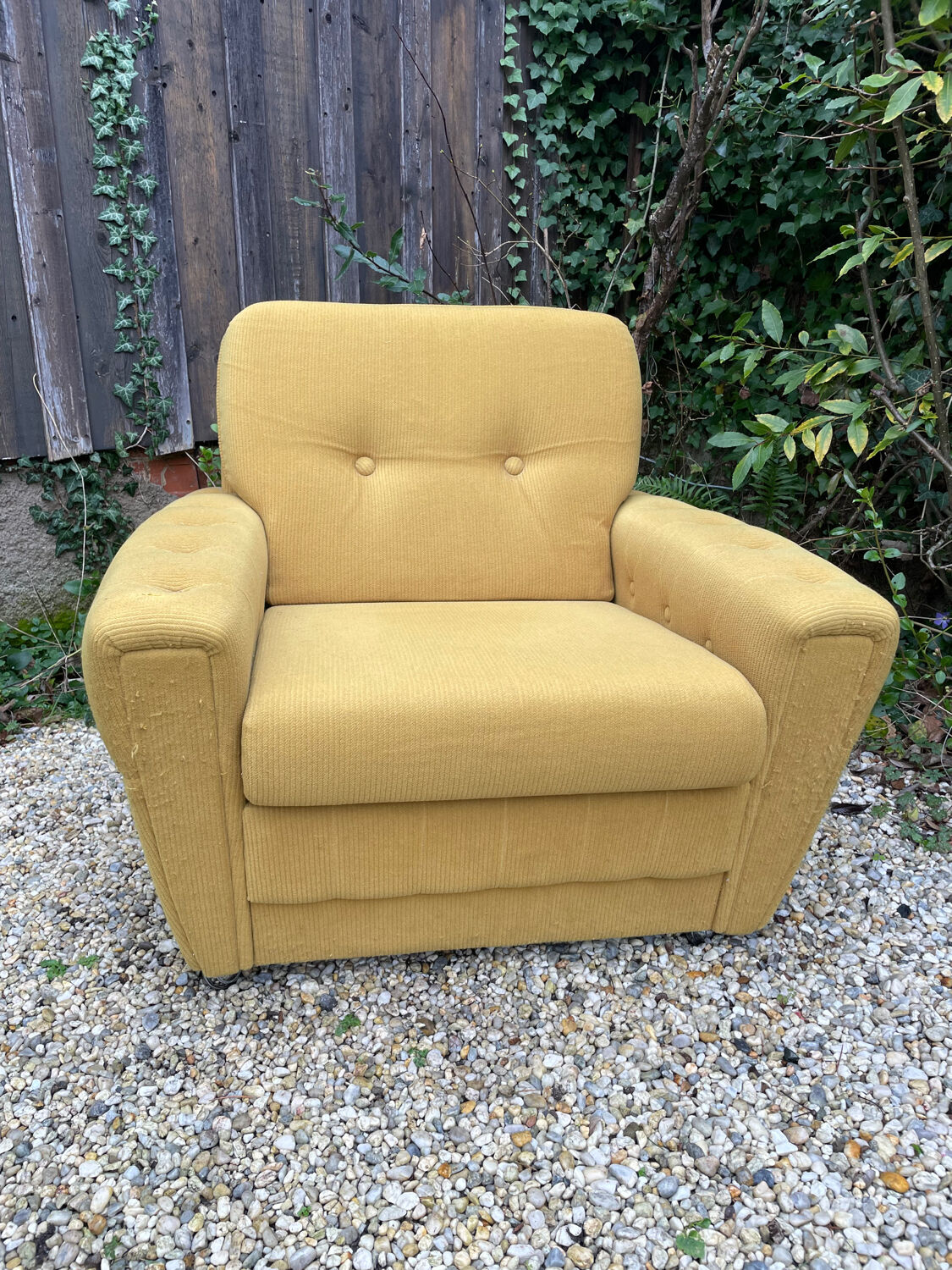 70s velvet club armchair