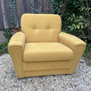 70s velvet club armchair